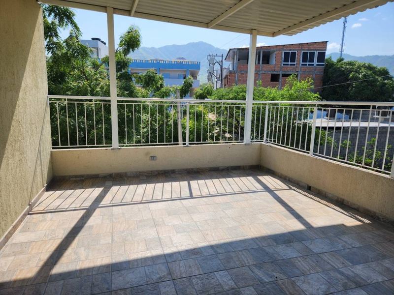 Private balcony with a green view